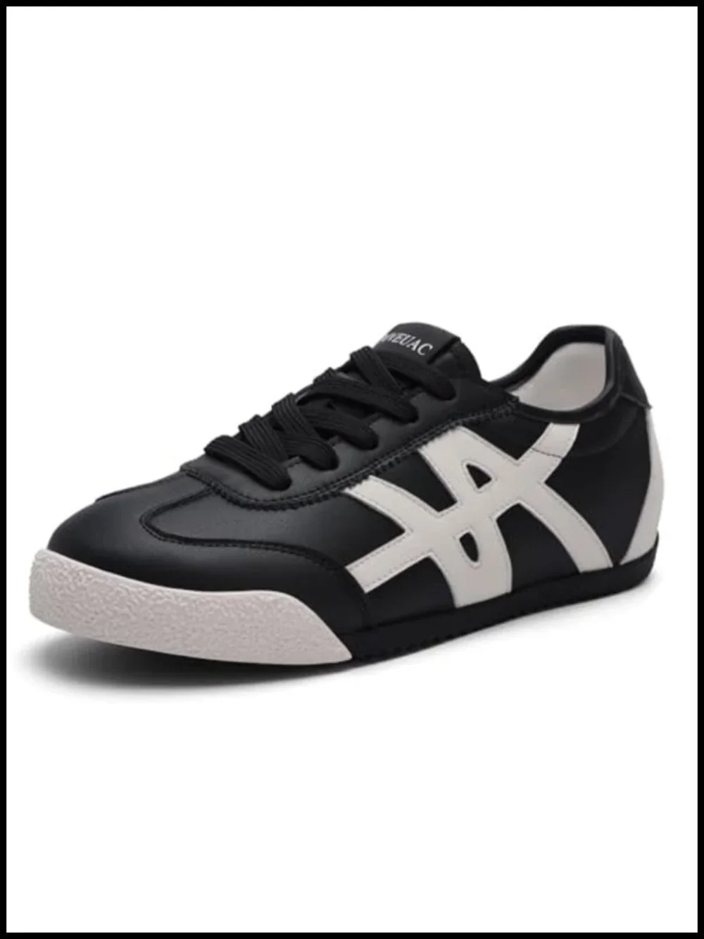 Split Cow Leather Fashion Sneakers - Breathable, Non-Slip, Lace-Up Walking Shoes